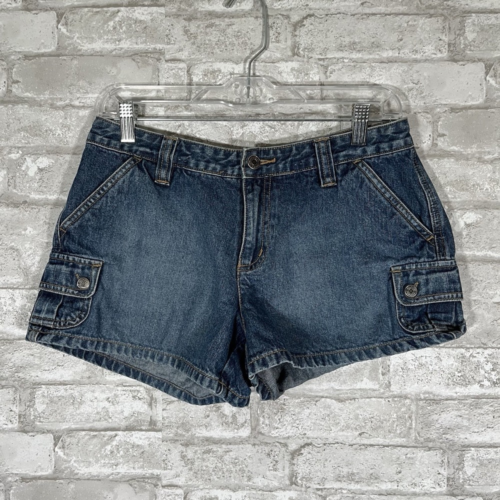 Vintage Aeropostale Y2K Denim Cargo Shorts Size 7/8
